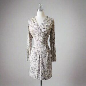 Vintage 70's Floral Long Sleeve Casual Midi Dress M